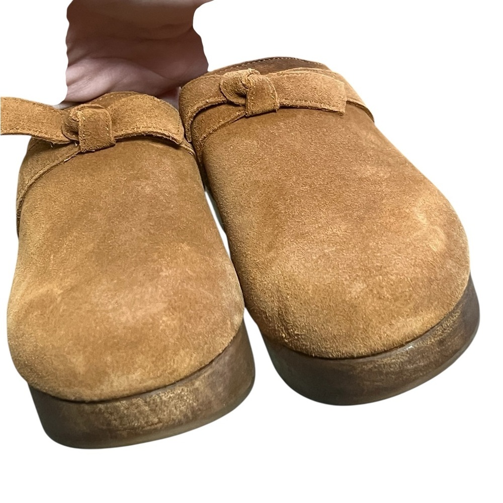 Talbots Winni tan suede clogs mules Made in Brazil - Picture 5 of 11